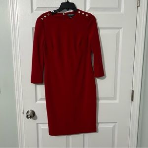 Ralph Lauren Red Winter Dress